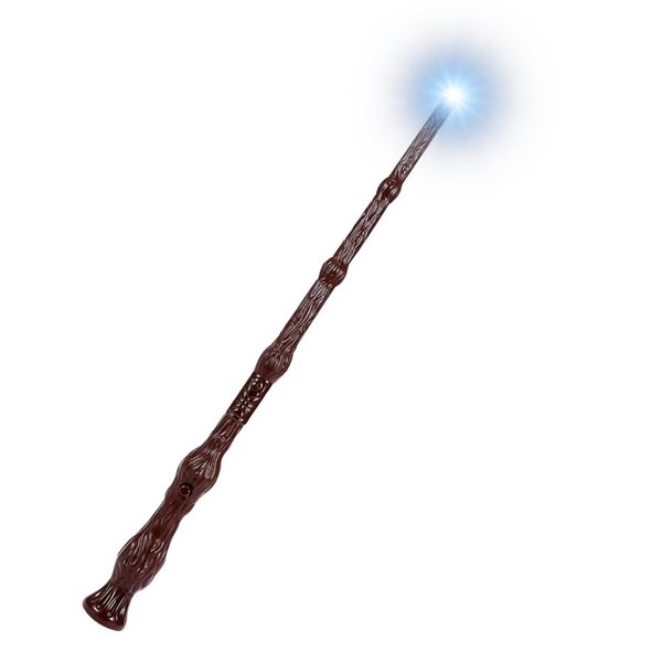 Harry Potter Inspired Glow Magic Wand Stick LED Light Halloween Stage Cosplay Props Kids Glow Harry Magician Magic Wand Wizard Wand Wand Toy (YT 4th Wand - Brown Luminous Voice)