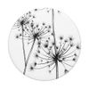 Dandelion Seed Flowers Black and White PopSockets Swappable PopGrip