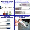 Travel Toothbrush Kit, Refilllable Mini Tubes, Universal Filling Adapters, Backpacking, After Lunch Brush, TSA Compliant