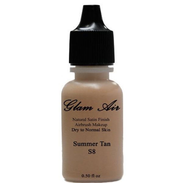 Large Bottle Airbrush Makeup Foundation Satin S8 Summer Tan Water-based Makeup L