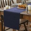 Modern Decorative Waterproof Table Runner for Kitchen Dining Room Party (40*180 cm, Navy Blue)