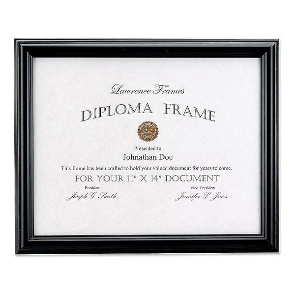 Lawrence Frames Wood Certificate Frame, Black (185011)