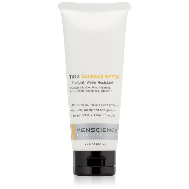 MenScience Androceuticals TiO2 Sunblock SPF 30 , 3.4 Fl Oz