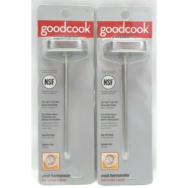 Good Cook Precision Meat Thermometer Stainless Steel NSF Certified #25117, 2 Pak