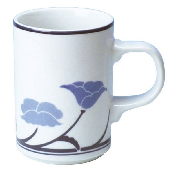 DANSK TH08307BL Tivoli Mug, 10.1 fl oz (300 ml), Blue, Microwave, Oven and Dishwasher Safe, TH08307BLDANSK Feel the Elegance of a Parks Filled with Spring Flowers in Dansk Tivoli Series, 10.1 fl oz