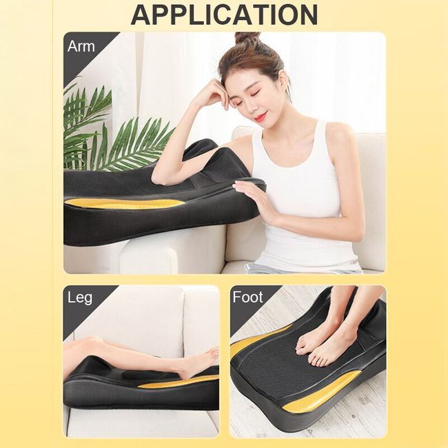 Electric Neck Massage Pillow Shoulder Cervical Vertebra Massager Red Light  Heating Back And Waist Kneading Shiatsu Body Relax