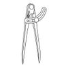 KS Tools 300.0417 Spitzzirkel mit Stellbogen, 400mm
