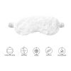 Silver Cloud White Fluffy Satin Sleep Eye Mask