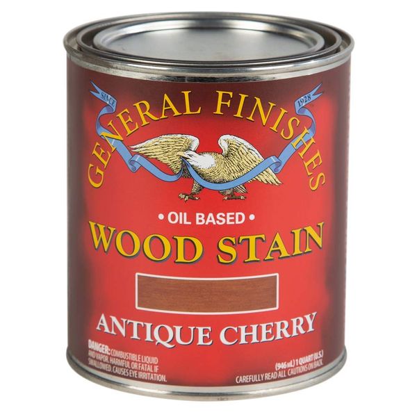 General Finishes Oil Based Penetrating Wood Stain, 1 Quart, Antique Cherry