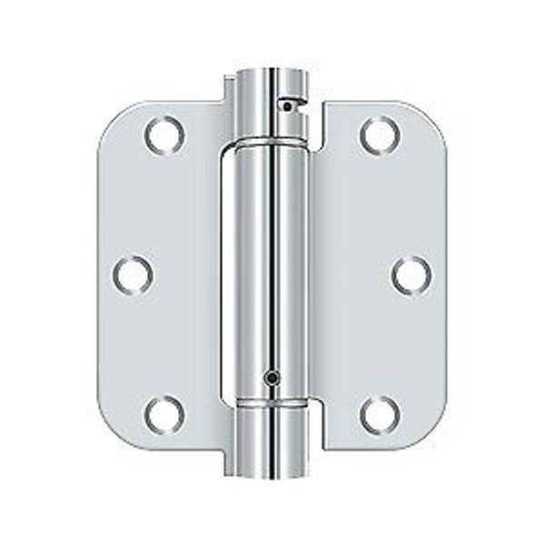 Deltana DSH35R526 3-1/2" x 3-1/2" x 5/8" Spring Hinge in Polished Chrome