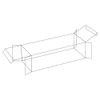 10 Empty Macaroon Boxes - 80x50x50mm Clear Box with Pink Elegance Insert