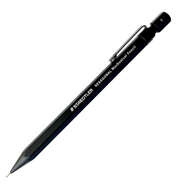 STAEDTLER 925 77-05B Hexagonal Mechanical Pencil, 0.02 inch (0.5 mm), Clean Black