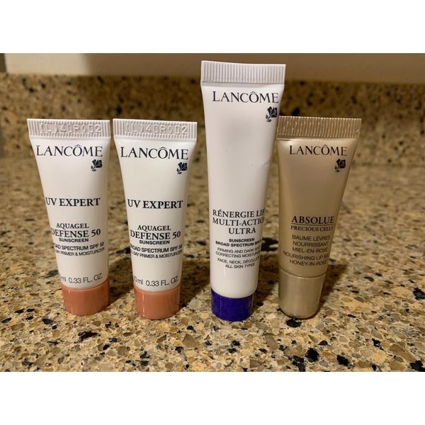 Lancôme 4Pc Of Skin Care Gift Set-Uv Expert-Multi Action Ultra,Absolue Lip Balm