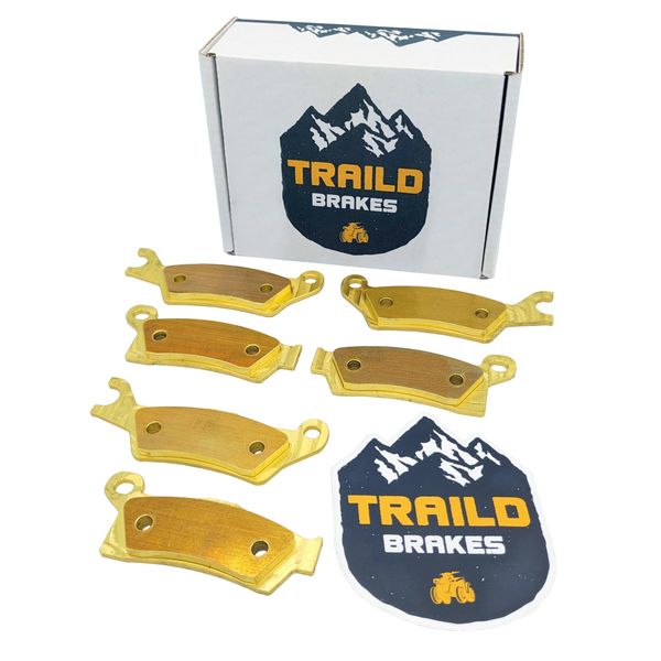 Traild Brass Brake Pad Set for Can-Am Outlander 450/500/570/650/700/850/1000 2013-2024 (Complete Vehicle Set)