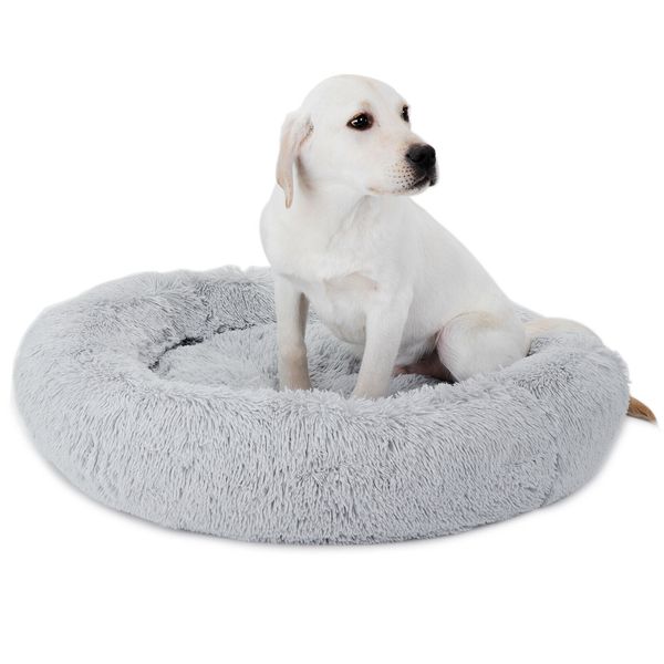 Fur Donut Cuddler Pet Calming Dogs Cats Bed Dogs Cats Bed Dog Beds Soft Warmer