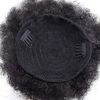 8inch Black Afro Puff Drawstring Ponytail Extension Synthetic Short Curly Hair Wig Hair Puff Bun Updo Hairpieces Afro Kinky Curly Ponytail with Two Clips