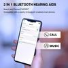 Digital Bluetooth Hearing Aids For Elderly Mini ITC ITE Invisible Deaf Auxiliary Amplifier Bone Conduction Rechargeable Bte Aids, [02] White 607
