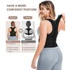 Gotoly Back Brace for Women Adjustable (Black, M)