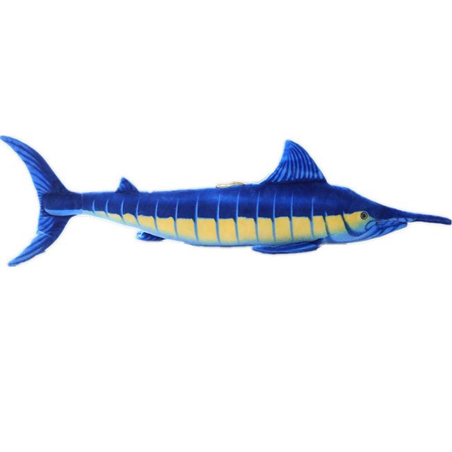 MILEE Plush Marlin Makajiki Fish Body Pillow, Sea Creatures, Restaurant Decoration, Kids, Children, Gift (39.4 inches (100 cm)