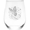 Butterfly Star Dance stemless wine glass, 17 oz.