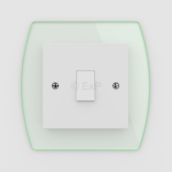 Expression Products Single Light Switch or Plug Socket Back Plate Finger Surround Panel Glass Effect Free Trolley Token Material Sample Included per Shipment