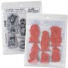 CLING RBBR STAMP SET MONSTR REU