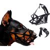Dog Muzzle, Dog Muzzle Anti Bite Soft Material Easy to Drink Adjustable Dog Training Supplies 4 Sizes (L)