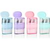 4 PCS Manual Pencil Sharpener with Eraser, Double Hole Multicolored Sharpener wi