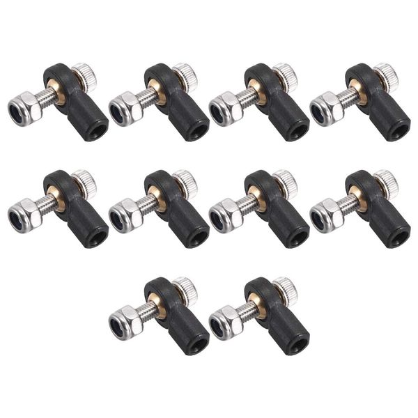 uxcell 10 PCS M3 3.0xL15mm Lever Steering Linkage Tie Rod End Ball Head End for RC Helicopter