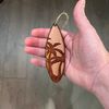 Cedar Ornament - Palm Tree Surfboard