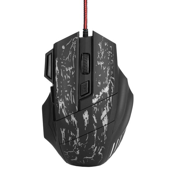 Zerone PC Games USB Wired Optical Gaming Mouse 7 Button 5 DPI Adjustment Levels LED Optical Ergonomic Mouse