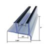 Clear Sliding Shower Door Bottom Guide 3" x 1-3/8" x 3/8"