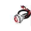Marine 19MM  12V Waterproof On/Off Latching Push Button Switch Red LED w/Wires