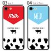 Smartphone Case Clear Case Hard Case Milk Cow Pattern 02: Big Logo Google Pixel 7a