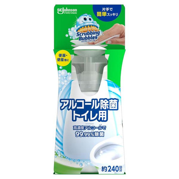 Scrubbing Bubble, Toilet Cleaner, Alcohol Disinfectant, For Toilets, 10.1 fl oz (300 ml), Made in Japan, Toilet, Detergent, Disinfectant, Ethanol Disinfectant, Toilet Seat Cleaner