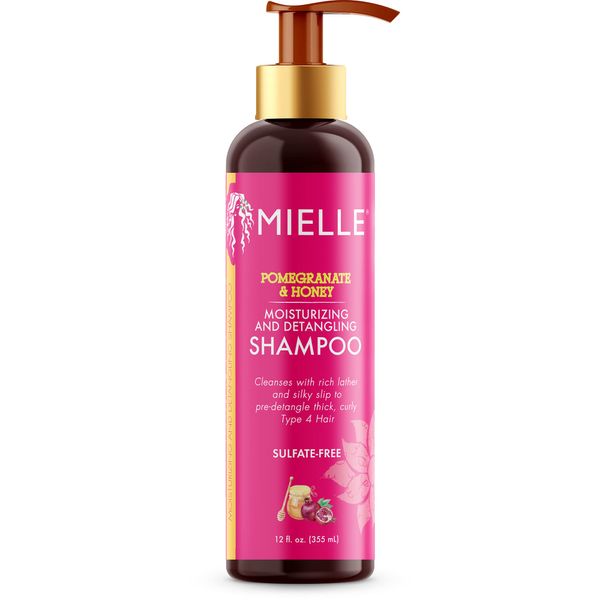 Mielle Organics Pomegranate & Honey Moisturising Detangling Sulphate-Free Shampoo For Type 4 Curly Hair 355ml