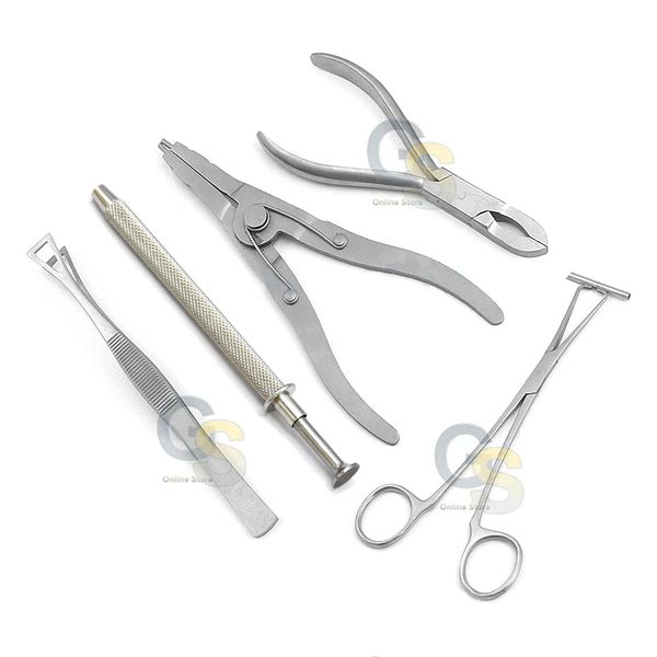 5 Body Piercing Instruments set Tools Penington Forceps by G.S Online Store BP-003