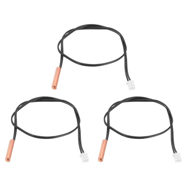 uxcell 3pcs 5K n tC Thermal Sensor Probe Copper Sensitivity Temperature Sensor Probe 14 Inch Digital Thermometer Extension Cable Temperature Sensor for Appliance