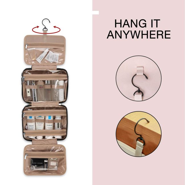  BAGSMART Toiletry Bag Hanging Travel Makeup Organizer