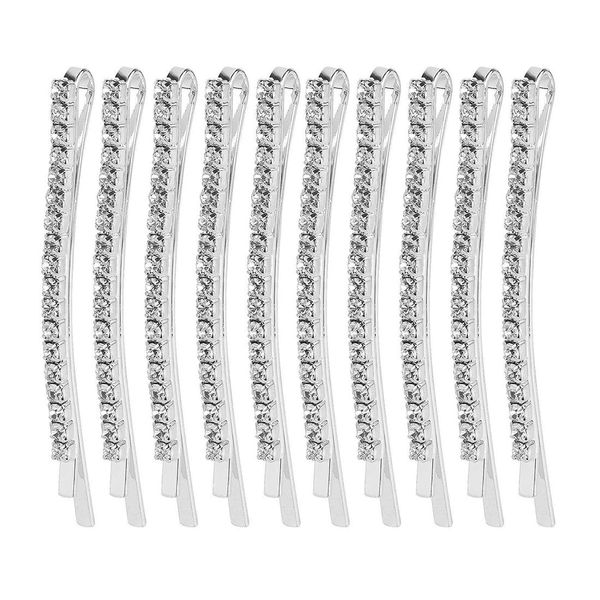 USTNIR Kristall Haarnadeln,10 Stück Strass Bobby Pin,Diamant Haarspangen,Glänzende Haarspangen,Metall Haarschmuck für Frauen Mädchen Dame für Hochzeit