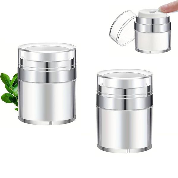 2 Stück Pumpspender Creme, 30 ML Creme Spender, Creme Behälter, Nachfüllbar Pumpspender, Travel Essentials, Tragbarer Kosmetischer Behälter Cremespender, Reise Gadgets Creme Behälter für Creme, Lotion