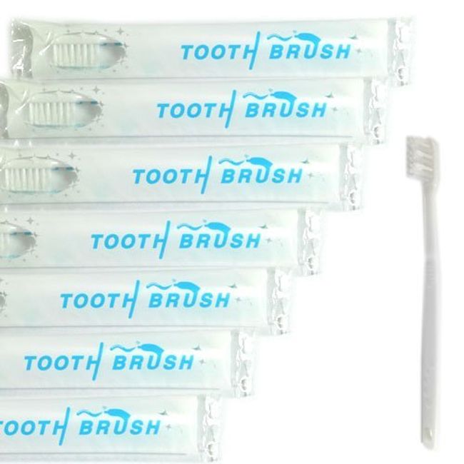 Commercial Disposable (Instant) Powdered Toothbrush (Set of 100) with Spare