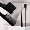 Soft 'N Style Double Sided Edge Control Hair Brush Comb Combo Pack 2 Pieces (black)