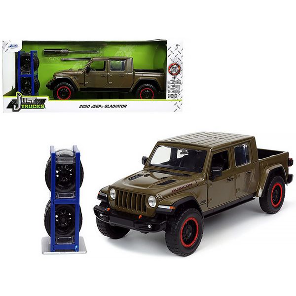 Jada 32307 2020 Jeep Gladiator Rubicon Pickup Truck with Extra Wheels 1/24