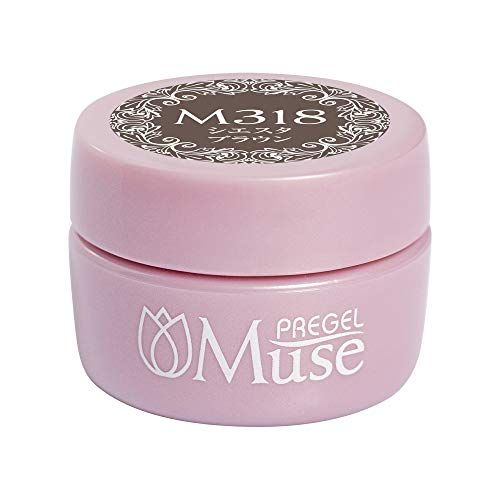 PREANFA PGU-M318 PREGEL Muse Color Gel, Siesta Brown, 0.1 oz (3 g), Gel Nails
