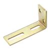 sourcing map Adjustable L-Brackets for Sliding Door, Thickened Door Wheel Right Angle Bracket Slide Gate Guide Roller Mount (0.4inch Hole)
