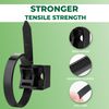 Boltza® Saddle Mount Cable Ties - Black, 7.5mm x 180mm | Durable and Versatile Cable Management Solution (100)