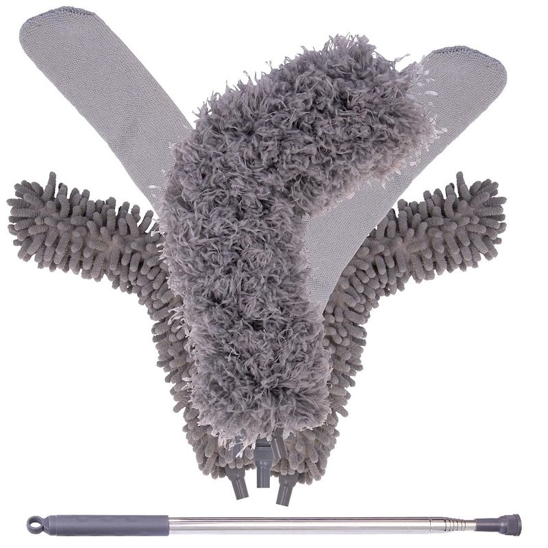 Sichler Haushaltsgeräte Long Duster Set with Stainless Steel Telescopic ...