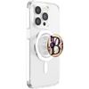 Customized purple butterfly monogram with letter B PopSockets MagSafe PopGrip for iPhone