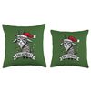 Bah Humbug Christmas Grumpy Goat Funny Holiday Throw Pillow